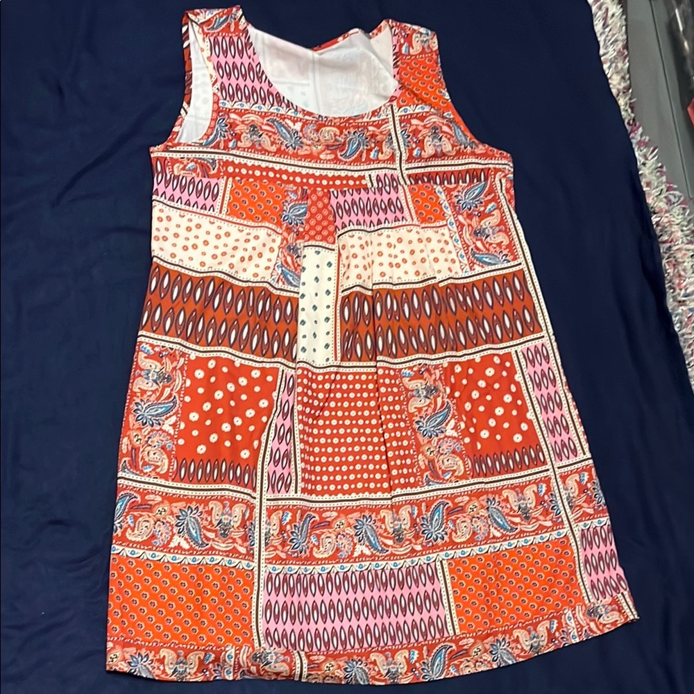 Colorful Patchwork Sleeveless Dress